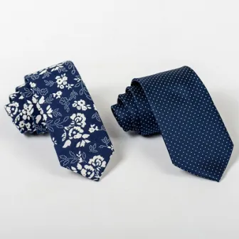 One Price Two Pcs Ties Wholesale Polyester Business Tie And Cotton Casual Mens Necktie