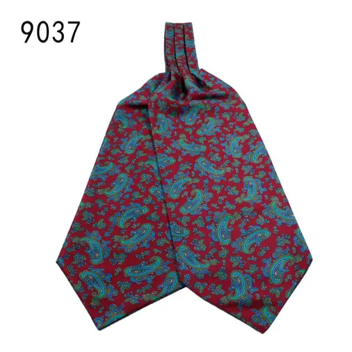 Wholesale fashion 100% polyester ascot tie cravat custom ties an ascot