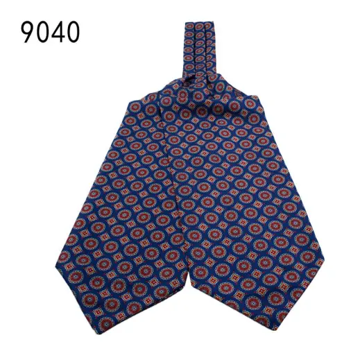 Wholesale fashion 100% polyester ascot tie cravat custom ties an ascot