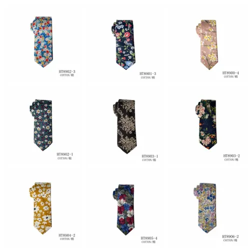 Custom fashion mens tie with flower hot sale wedding ties