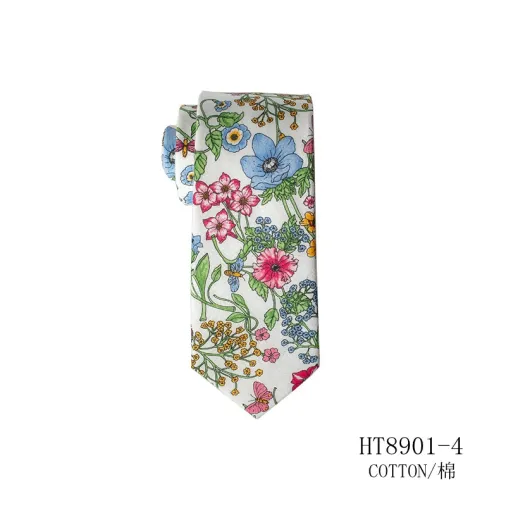 Custom fashion mens tie with flower hot sale wedding ties