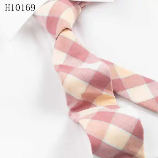 High quality cotton mens plaid ties Christmans lattice designs necktie