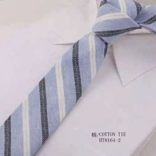 Custom cotton mens stripe ties casual style good ties for men