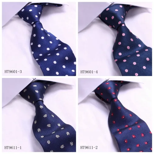 Popular silk necktie mens classic dot tie business style woven tie