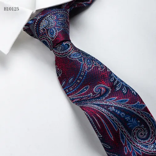 Custom fashion party ties men custom silk paisley luxury designs necktie