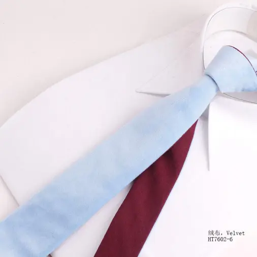 Fashion new designs for velvet fabric slim tie men custom velvet winter necktie