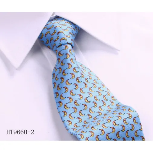 Custom digital printed animal designs casual high quality tie for men