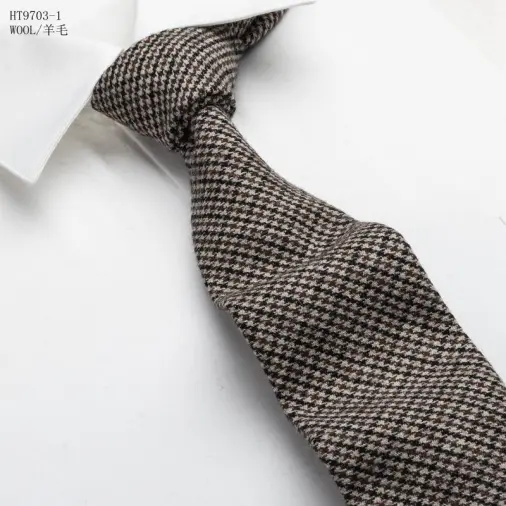 Custom high quality warm winter wool necktie fashion long tie