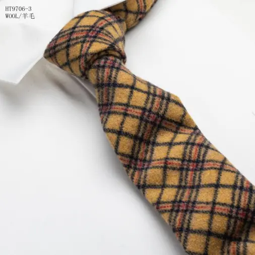 Custom high quality warm winter wool necktie fashion long tie