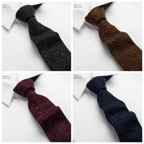 Fashion winter style designs wool luxury necktie