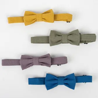 Wholesale solid colorful new designs cheap cotton pre-tied bows mens bow ties
