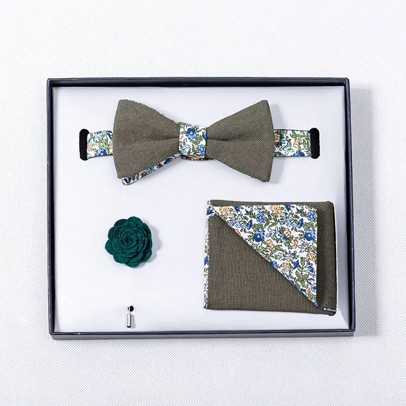 luxury men bow tie set