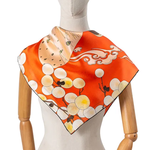 Venta caliente nuevos diseños para bufanda de seda de lujo