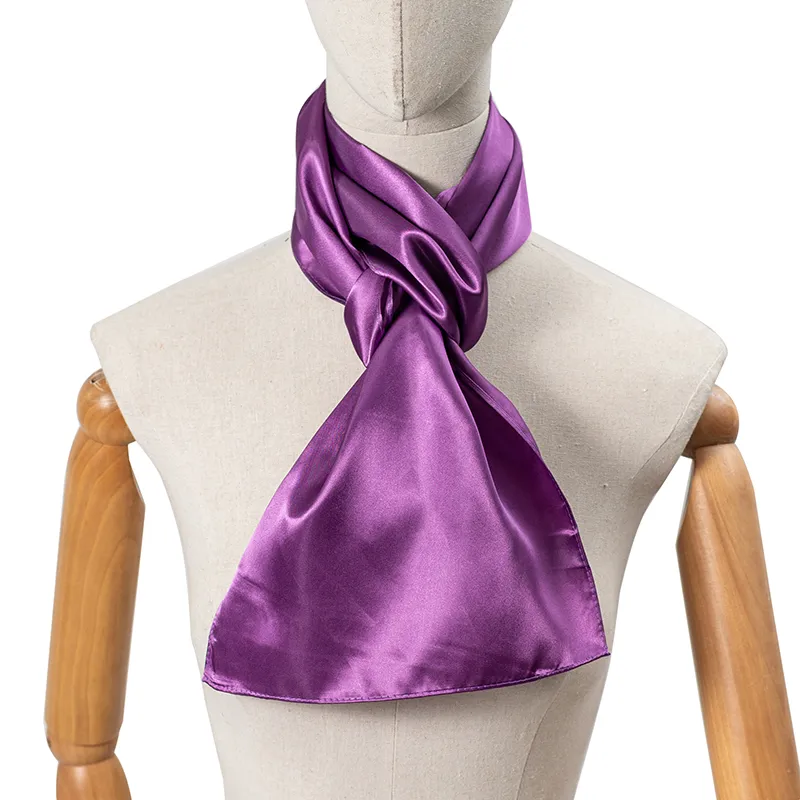 purple plain silk scarves in bulk