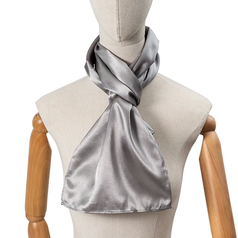 grey plain silk scarves in bulk