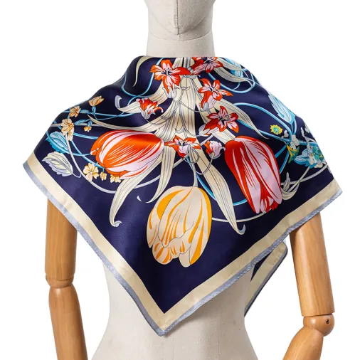 Mode Seneste designs Silketryk tørklæde