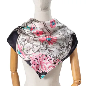 90cmx90cm foulard en soie pour femmes en gros impression numérique