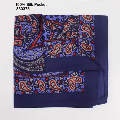Custom simply 100% silk pocket square luxury printed handkerchief