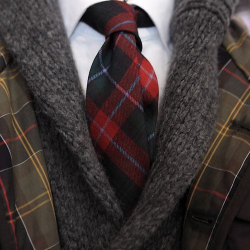 How to match men's wool plaid tie-[Handsome tie]