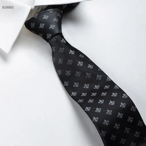 Vente chaude Soie Cravates Noires Hommes Belle Cravate
