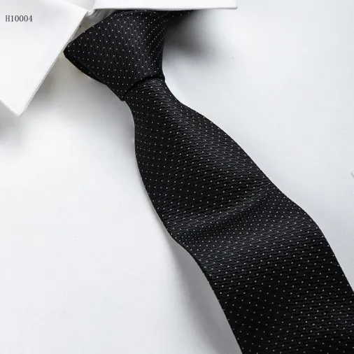 Gorąca sprzedaż jedwabne czarne krawaty męskie przystojny krawat