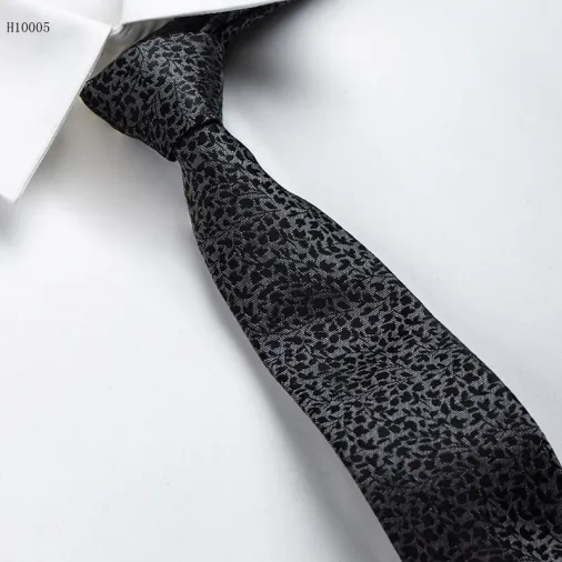 Gorąca sprzedaż jedwabne czarne krawaty męskie przystojny krawat