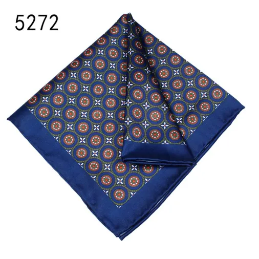 Wholesale silk like pocket squares for men digital print on silk pocket squares hand roll handkerchief