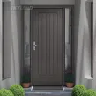 2 Panel Solid Cherry  Exterior Door with a 3/4 Lite