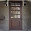 2 Panel Solid Cherry  Exterior Door with a 3/4 Lite