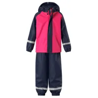 Wholesale pink Toddler’s PU rain jacket, customizable, OEM and ODM available