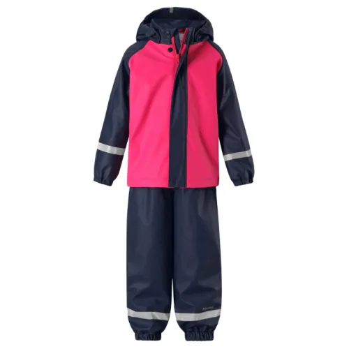 Оптовая розовая куртка от дождя для малышей из полиуретана, персонализированная, доступна OEM и ODM
