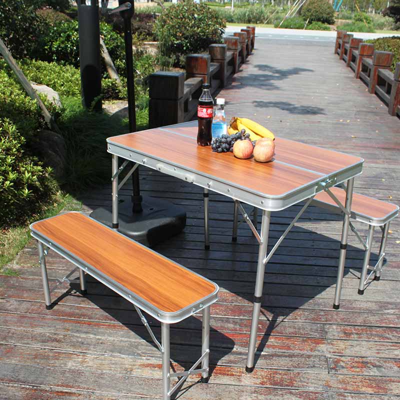 Foldable Camping Table and Bench Set 007