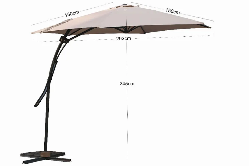 LFHU038 Outdoor Cantilever Offset Patio Umbrella