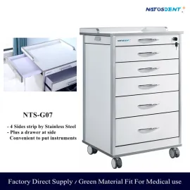 New Dental Furniture Mobile Trolley With Aluminium Frame 5 Drawers NTS-G07