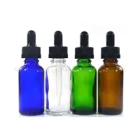 Free samples amber clear green blue glass essential oil bottle