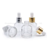 Huile essentielle de luxe 20 ml 30 ml Utilisez des flacons compte-gouttes en verre transparent