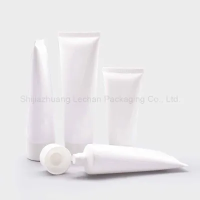 화장품 용 스크류 캡이있는 여행용 흰색 플라스틱 병
