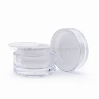 Factory Supply White Cream Jars With Screw Cap Plastic Cosmetic Jars