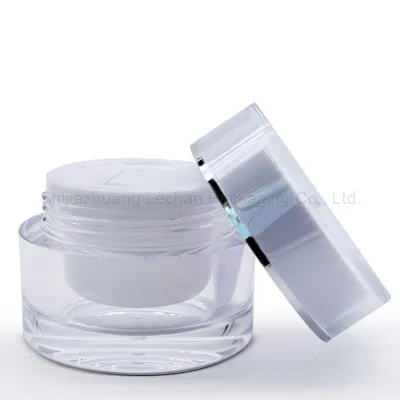 Factory Supply White Cream Jars With Screw Cap Plastic Cosmetic Jars