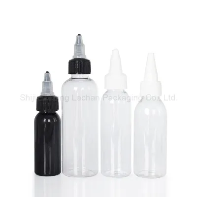 Factory Supply Clear Black Pet Plastic Glue Bottles