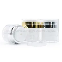 Customized White Plastic Jars Cosmetic Cream Airless Cosmetic Jars