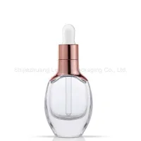 Bottiglie di olio essenziale di lusso Bottiglie di vetro trasparente con tappo in alluminio