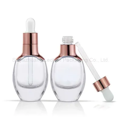 Роскошные бутылки с эфирным маслом Прозрачные стеклянные бутылки с алюминиевой крышкой