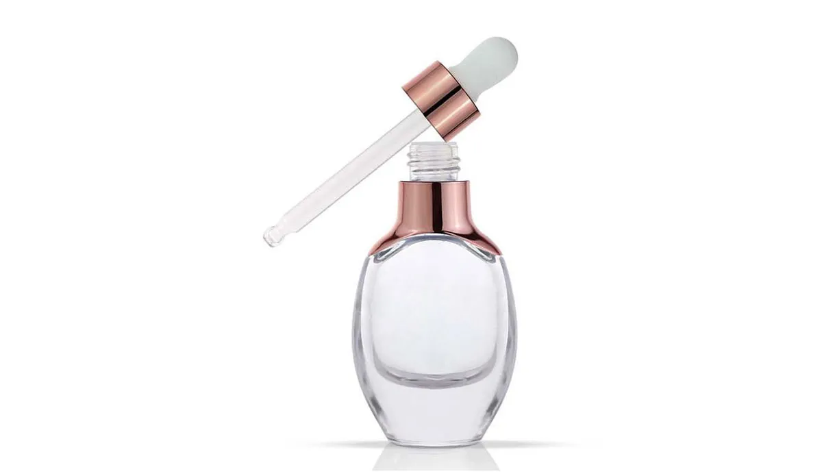 Luxury Essential Oil Bottles Clear Glass Bottles with Aluminum Cap