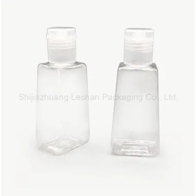 زجاجة بلاستيكية منخفضة السعر مع غطاء فليب لغسل اليد 50 مللي زجاجة معقم لليدين