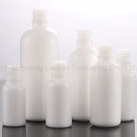 Bouteille d'huile essentielle d'emballage cosmétique en verre de porcelaine blanche de vente chaude