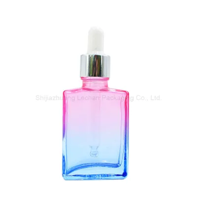 Wholesale glass bottles with dropper bottle rectangle glass perfume bottle