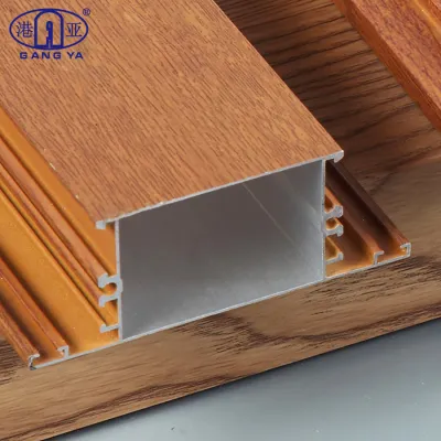 LBY series Libya wooden grain window and door aluminium frame manufacturer in Foshan China