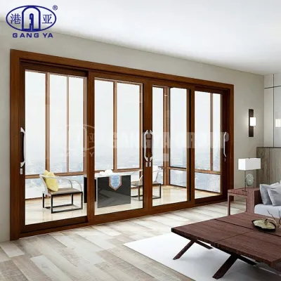 Hôtel de qualité supérieure résistant de luxe de 2.0mm d'épaisseur en aluminium encadré en verre porte de porte principale 50 série