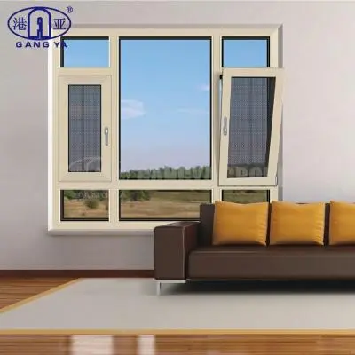 Aluminium Casement Window with Tempered Glass 135 Series